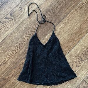 Mudd Black Lace Halter Too